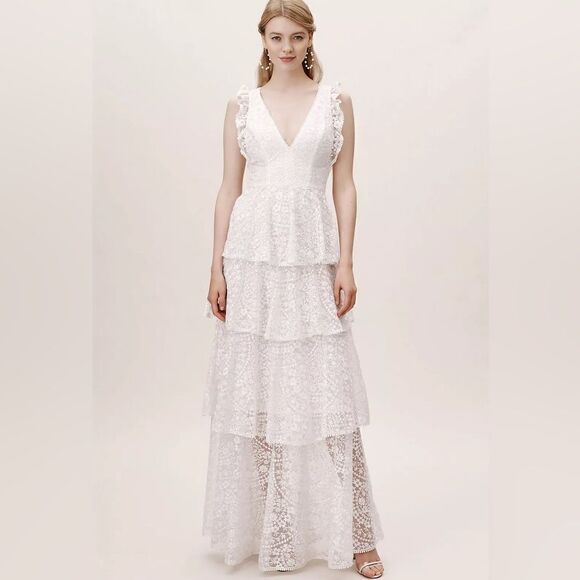 BHLDN ML Monique Lhuillier Annella Dress / size 4 - Picture 1 of 9